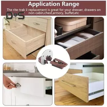 Сменный комплект направляющих для выдвижных ящиков комода Нержавеющая сталь Устойчивость к коррозии Высокая совместимость Простота установки Комплект направляющих для мебельных ящиков Sets