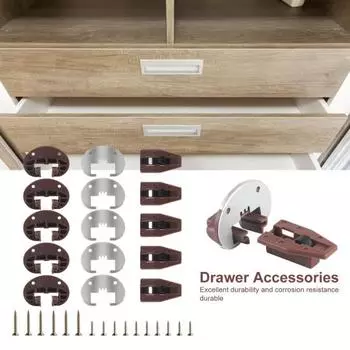 Сменный комплект направляющих для выдвижных ящиков комода Нержавеющая сталь Устойчивость к коррозии Высокая совместимость Простота установки Комплект направляющих для мебельных ящиков Sets