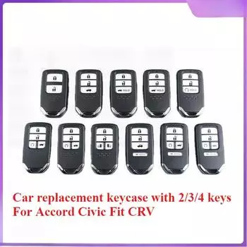 Сменный корпус ключа дистанционного управления смарт-картой автомобиля 2 ключа 3 ключа 4 ключа подходит для Fit CRV Accord