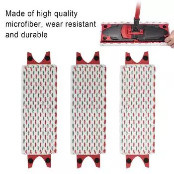 Сменный коврик для швабры из микрофибры, быстросохнущий, быстросохнущий, многоразовый, сменный коврик для швабры для пола Vileda Ultra Max белый/красный