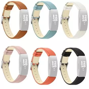 Сменный кожаный ремешок для часов Inspire/Inspire чёрный