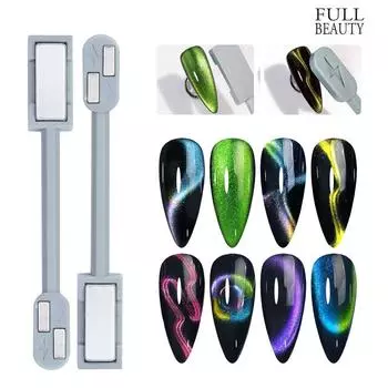 Сменный магнит для ногтей, гель-лак «кошачий глаз», лак, эффект полоски, сильная магнитная доска