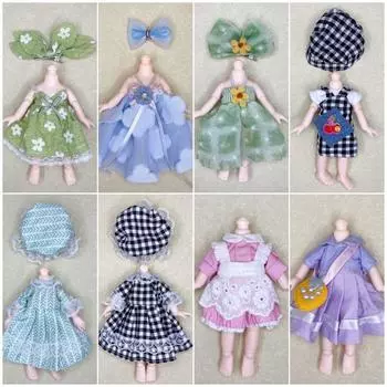 Сменный наряд 16 см BJD куклы одежда плюшевая нашивка кукла одежда костюм хлопковая кукла Style 31