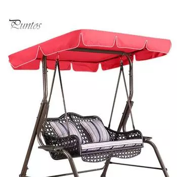 Сменный навес для садовых качелей, устойчивый к ультрафиолетовому излучению, водонепроницаемый, простой в установке, ткань Оксфорд с серебряным покрытием, чехол на сиденье качели, солнцезащитный козырек M бежевый