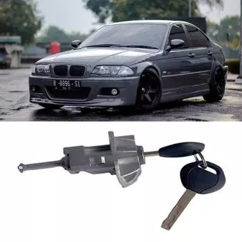 Сменный передний левый цилиндр замка двери со стороны водителя в сборе с ключами 51217019975 для E46 2001-2006 гг. 1