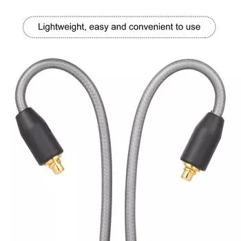 Сменный разъем MMCX, кабель для наушников, проводные наушники 3,5 мм, съемный шнур, совместимый с серый