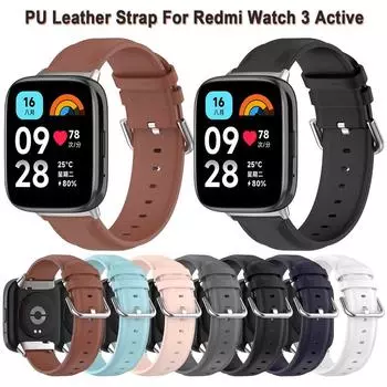 Сменный ремешок для часов, браслет, кожаный ремешок для часов для Redmi Watch 3 Active Smart Watch