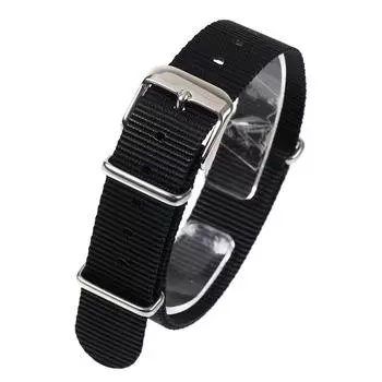 Сменный ремешок для часов NATO, 20 мм, черный, в комплекте руководство по установке [NAT MK]