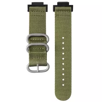 Сменный ремешок для часов серии Casio из нейлонового холста, унисекс, армейский [SQHYWJ] G-SHOCK GA-110 (Серебряная пряжка, зеленая)