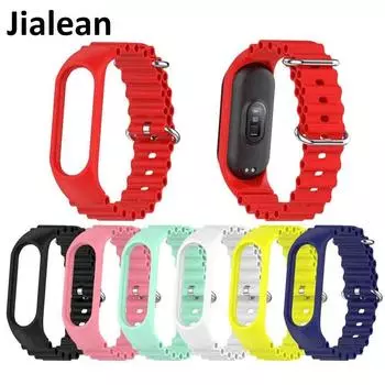 Сменный ремешок для часов Xiaomi Mi BAND 9 8 7 6 5 4 3 Двойная пряжка Аксессуары для часов Mi Band 3 4 NFC For Mi Band 7/6/5/4/3