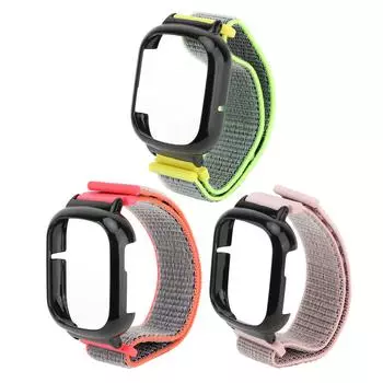 Сменный ремешок для часов, застежка-липучка, нейлоновый ремешок для часов 4 Shiny Pink