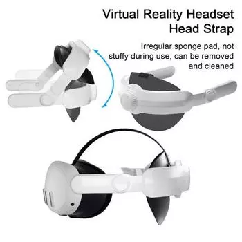 Сменный ремешок для гарнитуры виртуальной реальности, эргономичный дизайн, регулируемый ремешок для гарнитуры VR для Oculus Quest 3 белый