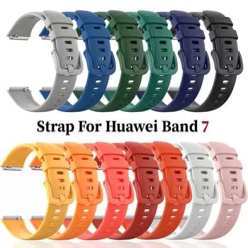 Сменный ремешок для Huawei Band 7, мягкий силиконовый ремешок для часов, аксессуары для умных часов, браслет-браслет для Huawei Band 7 Correa For Huawei Band 7
