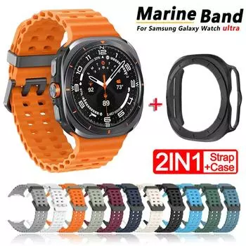 Сменный ремешок для Samsung Galaxy Watch 7 Ultra 47 мм, силиконовый ремешок, аксессуары, ремешок для Galaxy Watch 7 Ultra, ремешок для часов Galaxy Watch 7 Ultra