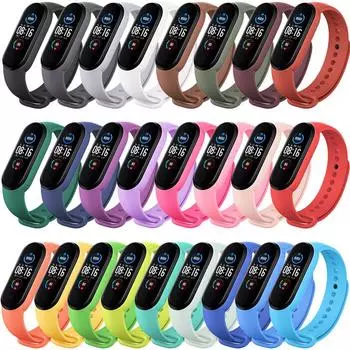 Сменный ремешок для Xiaomi Mi Band 3 4 5 6 Smartwatch, силиконовый ремешок на запястье, сменный силиконовый браслет