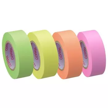 Сменный рулон клейкой ленты Yamato Roll шириной 15 мм, 4 рулона, 4 цвета: лайм, лимон, апельсин, роза YRK-15-4C