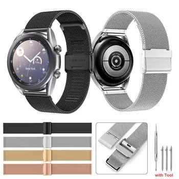 Сменный сетчатый ремешок для часов из нержавеющей стали 18-22 мм, миланская петля, ремешок на запястье 18mm серебряный