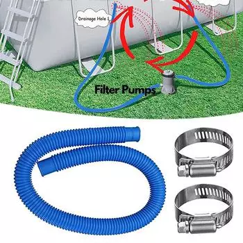 Сменный шланг для насоса для бассейна Intex 607, 637, сменный шланг для фильтра, шланг для воды в бассейне, шланг для фильтра для насоса в бассейне с соединением as shown2