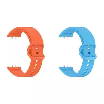 Сменный силиконовый ремешок для часов Samsung Galaxy Fit 3 2024 (оранжевый) К