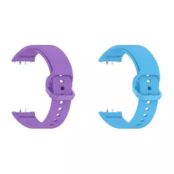 Сменный силиконовый ремешок для часов Samsung Galaxy Fit 3 2024 (фиолетовый) #F