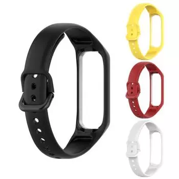 Сменный силиконовый ремешок для смарт-браслета сплошного цвета для Samsung Galaxy Fit 2