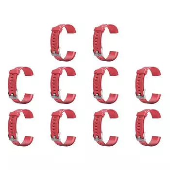 Сменный силиконовый ремешок для смарт-часов AU 20 мм для ID115Plus HR (красный)