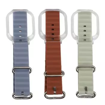 Сменный силиконовый ремешок для Watch 4 с прозрачной рамкой из поликарбоната, мягкий, регулируемый, быстросъемный, S Light Green