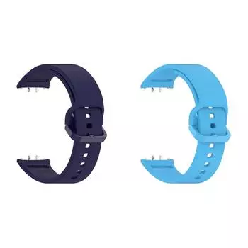 Сменный силиконовый ремешок MY# для Samsung Galaxy Fit 3 2024(Ретро синий