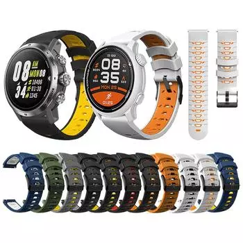 Сменный спортивный силиконовый ремешок для COROS APEX Pro/APEX 46 мм 42 мм ремешок для часов для COROS PACE 2 Smartwatch ремешок для часов браслет For APEX 42mm оранжевый/чёрный