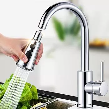 Сменный спрей, смеситель для кухонной раковины, душевая головка, серебро