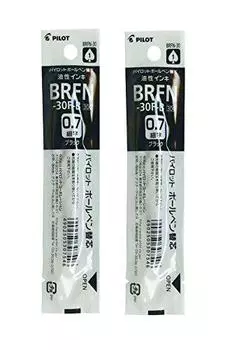 Сменный стержень для шариковой ручки Pilot, тонкий черный, набор из 2 шт., на масляной основе, 0,7 мм BRFN-30F-B