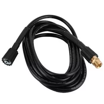 Сменный удлинительный шланг для мойки высокого давления 50 футов 5800 фунтов на квадратный дюйм с адаптером высокой мощности чёрный