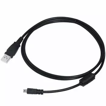 Сменный USB-кабель для передачи данных, синхронизации, зарядки, 8-контактный кабель для цифровой камеры Sony Cybershot H300 W730 W800 W810 W830 W370 Cyber-Shot чёрный