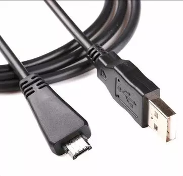 Сменный USB-кабель для синхронизации и передачи данных, USB-шнур для зарядки, совместимый с цифровыми камерами Sony W360 W380 W390 W570 TX100 TX66 и выше VMC-MD3 чёрный