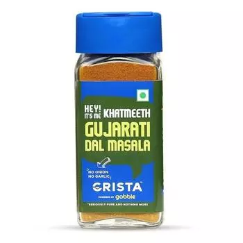 Смесь CRISTA KhatMeeth Gujarati Dal Masala | Без лука | Без чеснока | Веганский | Низкое содержание натрия | Без добавления красителей и наполнителей | 50 г