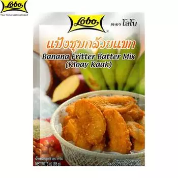 Смесь для приготовления банановых оладий Lobo (Клоай Каак), Без добавления консервантов и искусственных красителей / на 3-4 порции, Тайская закуска, 85 г 85 g
