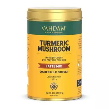 Смесь латте из Куркумы и Рейши (100 г), Turmeric Mushroom Latte Mix, VAHDAM