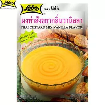Смесь Lobo Thai Custard Mix со вкусом ванили, легко готовится.. Просто добавьте кипятка / Без добавления консервантов / На 3-4 порции, Тайский десерт, 120 г 120 g