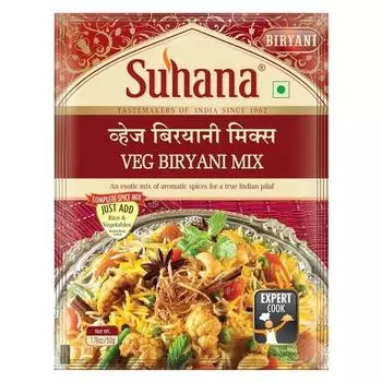 Смесь Suhana Veg Biryani, которую легко приготовить (50 г x 6 пакетиков) - Упаковка из 6 шт.