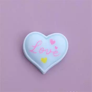 Смешайте 20 любовных смоляных кабошонов с плоской задней частью, чтобы сделать украшения для скрапбукинга, аксессуары своими руками One Size синий