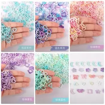 Смешанная смола Симфония Луна Бант Геометрическая форма Diy Крем Клей Goo Card Аксессуары для волос Аксессуары для дизайна ногтей 30g per pack