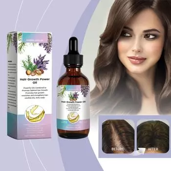 Смешанное масло для роста волос Масло для роста волос питает кожу головы, способствуя росту волос и укрепляя их, питание, уход, 60 мл белый