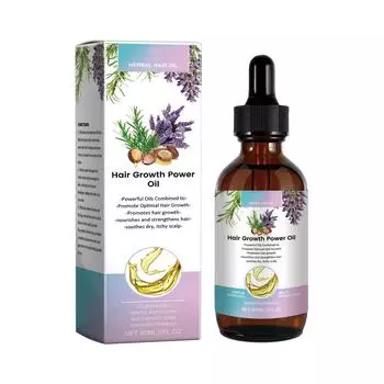 Смешанное масло для роста волос Масло для роста волос питает кожу головы, способствуя росту волос и укрепляя их. Питание и уход60 мл белый
