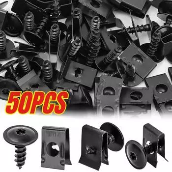 Смешанные автомобили, мотоциклы, металлический винт, нарезной крепежный зажим, U-образный зажим с винтом, антикоррозийный защитный зажим, винтовая пряжка, железный лист 10Set