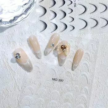 Смешанные размеры французских градиентных линий для дизайна ногтей наклейки для ногтей слайдеры маникюрные аксессуары для самостоятельного украшения ногтей 4