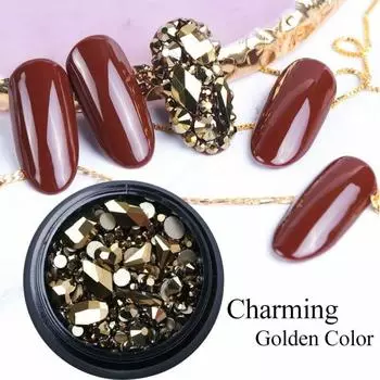 Смешанный дизайн ногтей Стразы Драгоценные камни Бусины Жемчуг AB Кристалл Очарование Советы по украшению