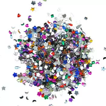 Смешанный размер, 1000 шт./упак. Кристалл с плоским дном, бриллианты, ослепительные стразы, 3D дизайн ногтей, стразы, драгоценные камни, хрустальное стекло, украшения для ногтей, блестящие украшения для ногтей