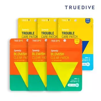 [Смешанный] True Dive Speedy Trace Clear Needle Patch 24 листа + Trouble Care 24 листа (всего 48 листов), 6 шт., 8 шт.