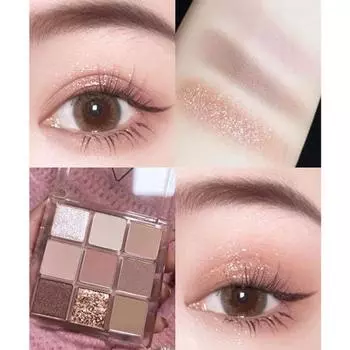 Смешивание макияжа Смешивание акриловых теней Tint Square Kit Makeup 9/7 Color Eyeshadow Rose Pink Earth Pearly Matte, 05 YNFJ
