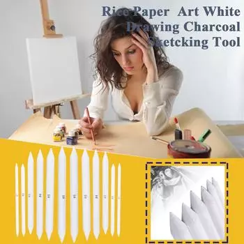 Смешивание пней. Набор карандашей. Студенческий эскиз. Аксессуары для рисования. Рисовая бумага. Ручка. белый